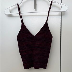 Elegant Burgundy Knit Cami Top